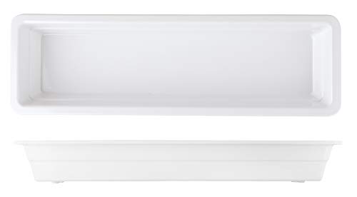 Therlamin Behälter aus Melamin, Weiß, GN 2/4, Maße: 53 x 16,5 x 6,5 cm thumbnail