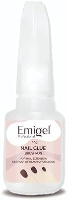 Professional Nail Glue for Artificial Nail Extensions with Brush On Applicator | Professional Grade | Quick-Drying Glue for Long Lasting and Secure Nail 10g (10 gm)