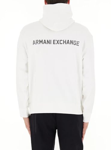 Armani Exchange Men's Small Front and Back Cotton French Terry Hooded Sweatshirt3