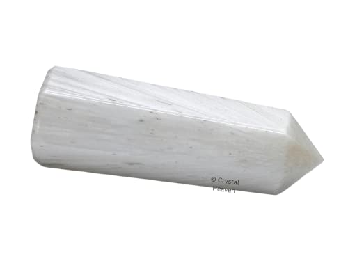Image of Certified Scolecite Crystal Tower Obelisk Point for Chakra, Healing and Balancing - AAA Grade Original Certified Gemstone Agate for Reiki Meditation Yoga Spiritual (2-3 Inches)