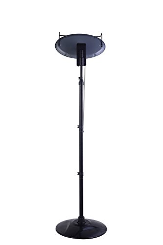 Hiland HIL-1500DI Electric Patio Heater, 1500 Watts w/Variable Heat Control, Tall, Black