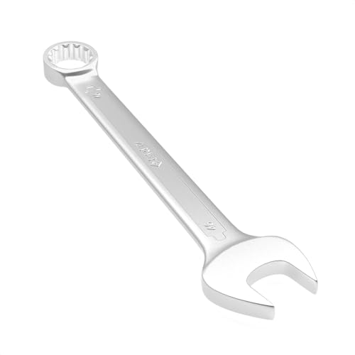 Image of Groz Combination Spanner 46mm, Length 515mm | DIN 3113 Standards | Chrome Vanadium, Matt Satin Chrome Combination Wrench Tool | CSP /DIN /46G