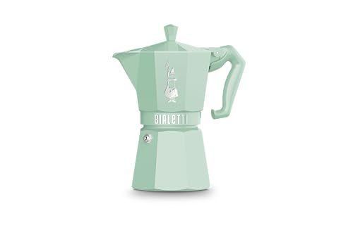 009058 - Cafetera italiana 6 tazas, color verde pastel