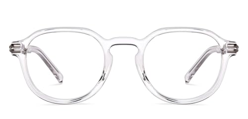 Image of Lenskart Studio | Hip Hop Ft. Divine | Crystal Full Rim Rectangular Zero Power Bluecut & Antiglare Computer Eyeglasses For Eye Protection And Strain | Men & Women | Medium | LK E000088