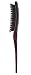 100% Pure Boar Bristle Teasing Hair Brush with Wooden Handle, 3 Row Slim Backcombing Brush, 8.8 inch