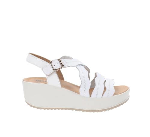 Sandale femme cuir blanc IGI&CO idéale pour vos promenades estivales et journées ensoleillées