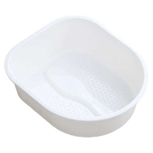 Bañera para remojar pies lavabo portátil blanco y ligero para adultos