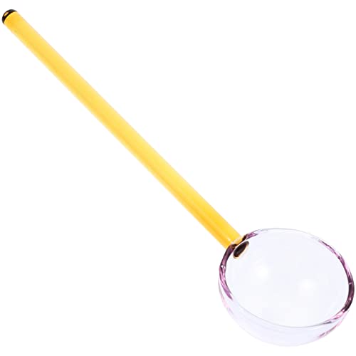 CALLARON Clear Spoons Glass Spoon Espresso Spoons Teaspoon Stirring Spoon Rod Handled Coffee Stirrers Mixing Spoon for Salt Sugar Tea Coffee Cocktail Cold Drink Glass Spoons