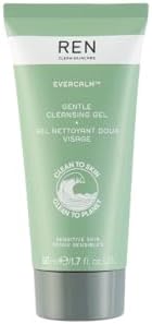 REN Evercalm Gentle Cleansing Gel – Soothes, Hydrates and Cleanses Sensitive Skin, Strengthens Skin Barrier, 50ml