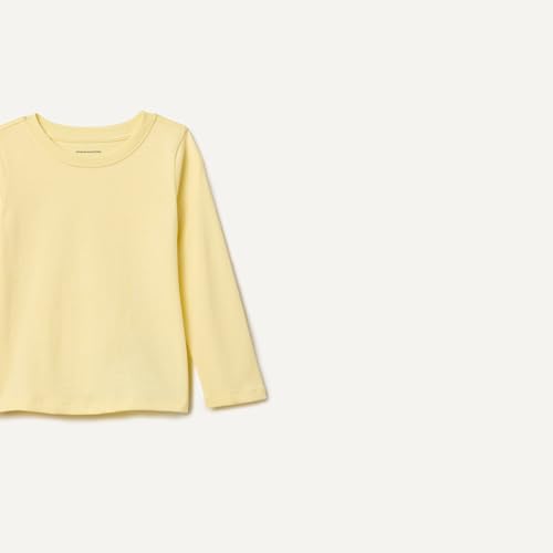 Amazon Essentials Camisetas Manga Larga Niña, Amarillo Pastel, 10 años