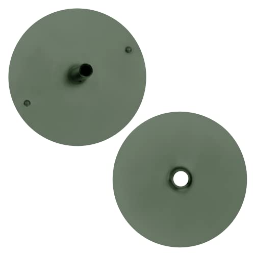 NU-Set Lock | Steel Plate Door Hole Cover | Door Lock Hole Cover with Brass Finish | Home Improvement & Door Hardware (Gray)