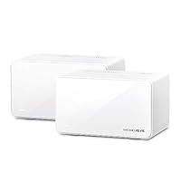 Mercusys AX6000 Whole Home Mesh Wi-Fi 6 System, Dual-Band, Up to 6000 Mbps, 2.5 Gbps Port, Seamless Roaming, Gaming & Streaming, Smart Home (Halo H90X(2-pack))