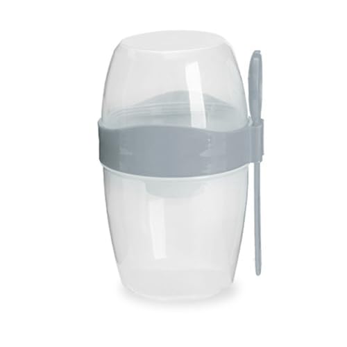 Taza de ensalada de yogur de avena, fruta, desayuno, tazas de desayuno, avena, cereales, frutos secos, yogur, ensalada, recipiente con cuchara