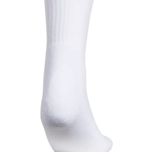 Adidas Women's Cushioned Crew Socks (3-Pair), White/Clear Onix Grey, Medium #TOP4
