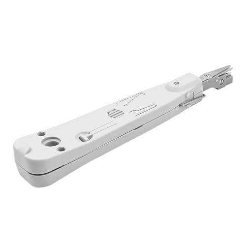 Alnicov Punch Down Tool Ethernet Krone Type Tool for RJ45 Wall Socket Cat5 Cat6 Ca7 Network Telecom Phone Cable Socket Impact IDC Data Punchdown with Wire Stripper Combo Terminal Insertion Tools White - Image 4