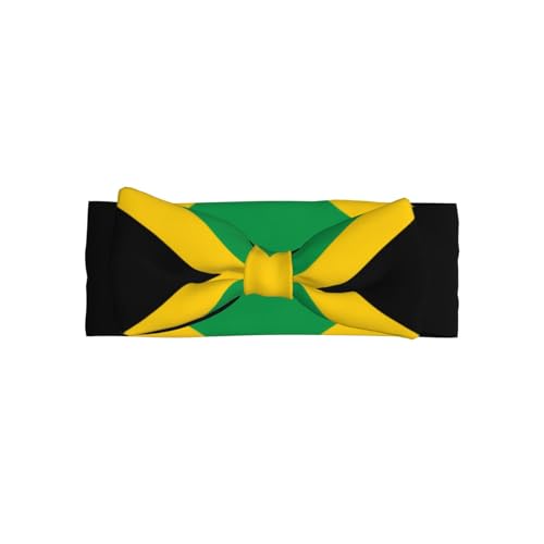 Flag of Jamaica Baby Bow Headband. Comfortable baby headband, suitable for daily wear and photo props.