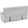 DeckMate Complete 55 Premium Pontoon Boat Seat Bench and Base- White, Blue and Light Blue