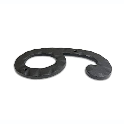 Image of NACH House Numbers for Outside, 6 inch Black Address Numbers for House - Number 9 - Rustic Numbers for Outside with Mounting Hardware