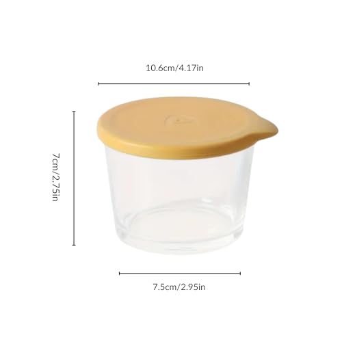 Image of HomeEssentials Premium Borosilicate Glass Jar with Airtight Lid - Small Kitchen Storage Container for Spices, Seeds, and Herbs - Heat-Resistant | Microwave Safe (Pack of 4)