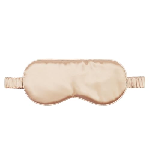 Qiantull Antifaz para dormir de seda de 22 mommes, antifaz para dormir, 100 % seda de morera, máscara para dormir con banda de goma, para hombre, mujer, viaje, casa, dormir, champán