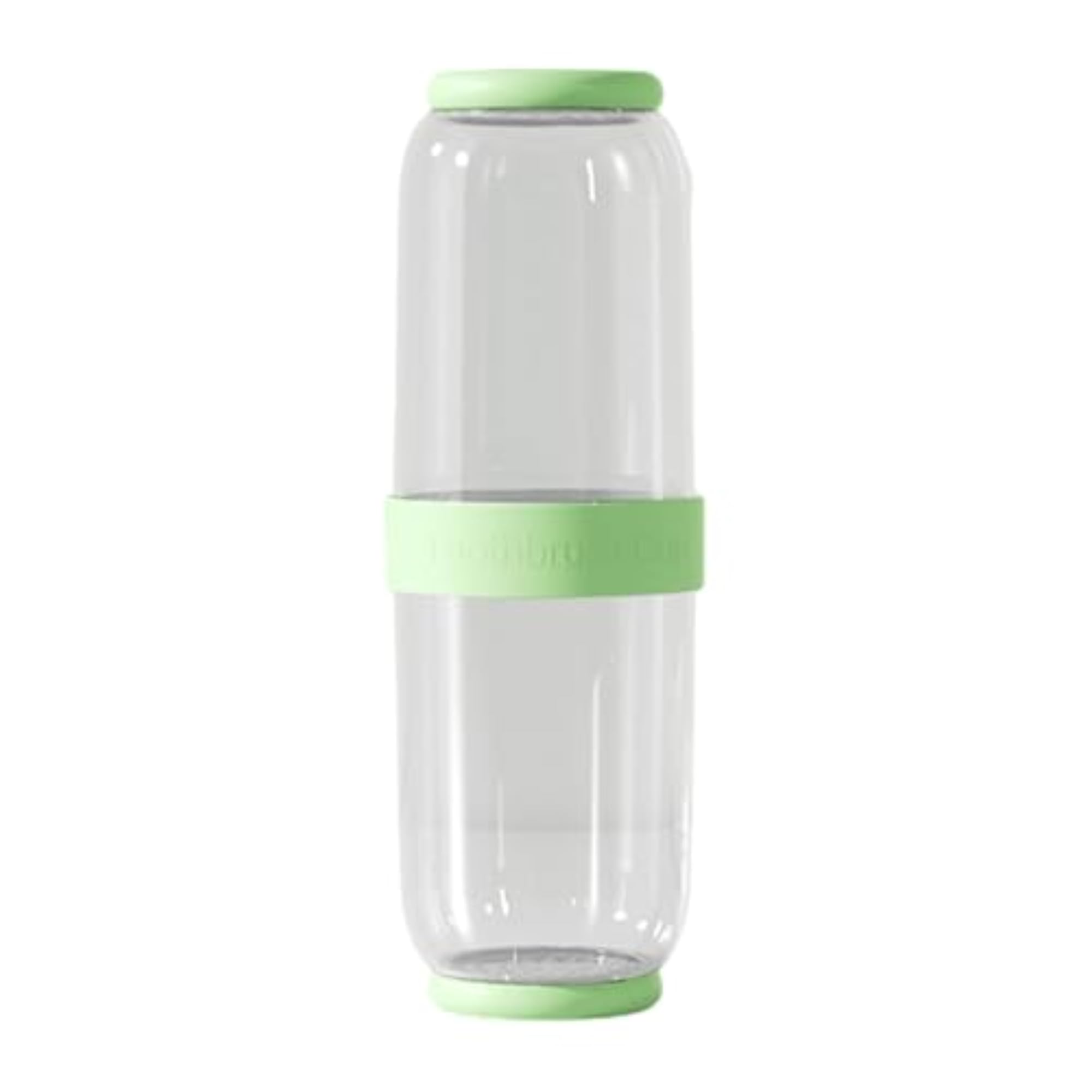 2Pcs Portable Toothbrush Container & Toothpaste Storage Case, Green