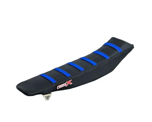 Housse de selle moto cross Yamaha YZF 250 WRF 450 grip bleu noir