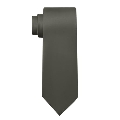 Image of KOOELLE Men's Ties Solid Pure Color Plain Neckties Formal Black Ties For Men