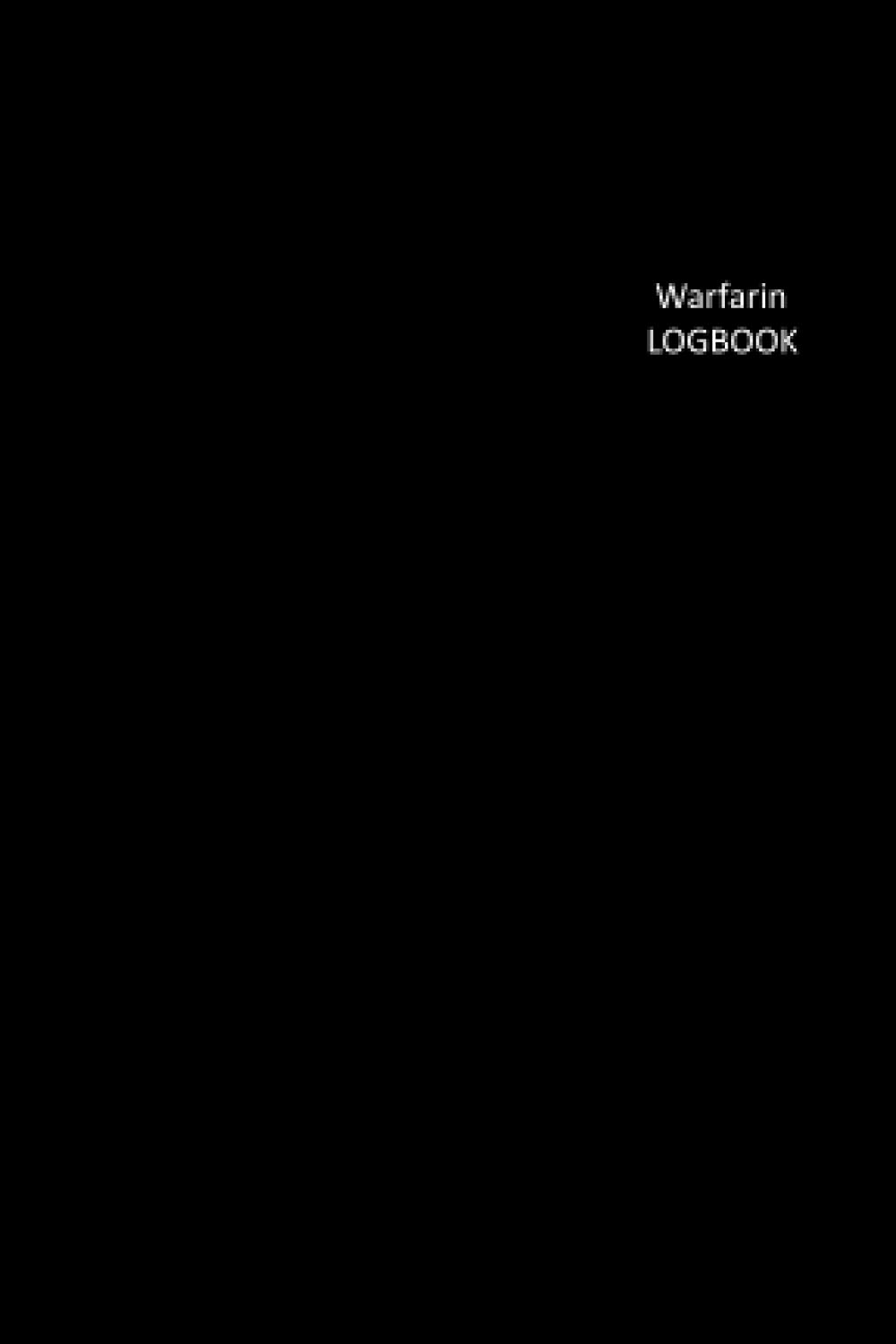 warfarin log book: Pocket size 4x6 ", INR logbook, blood thinner monitoring, anticoagulant log book