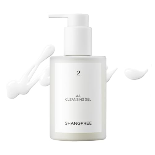 Shangpree AA Cleansing Gel, 3-Phase Cleanser Gel to Oil to Milk, Gentle Deep Cleansing and Hydrating Finish, Removes Makeup, For Sensitive Skin, 200ml / 6.76 fl.oz.