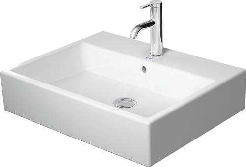 Duravit Vero Air Meuble lavabo 60x47cm, avec trop-Plein, avec Table de robinetterie, 1 Trou de Robinet, 2350600000, Couleur: Blanc