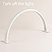 Half Moon Nail Light for Desk with Knob,29 Inches 50W, 180-Degree Illumination, 3 Color Temperature Adjustable & Dimmable for Beauty Salon Eyelash Desk Lamp, Manicure Nail Art Fill Light (White)