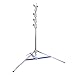 Flashpoint 13.3' High Cine Stand Pro with Combo Head, Silver, Bundle 3X Wheels