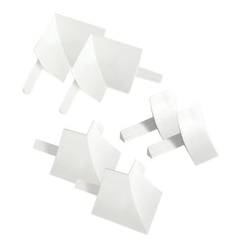 Image of InstaTrim Corner & End Caps - Six White 1 /2 inch Wide Trim Corner and End Pieces - Finishing Caps for Corners & Exposed Ends - Paintable