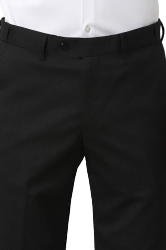 Image of Peter England Men's Mid Rise Slim Casual Pants