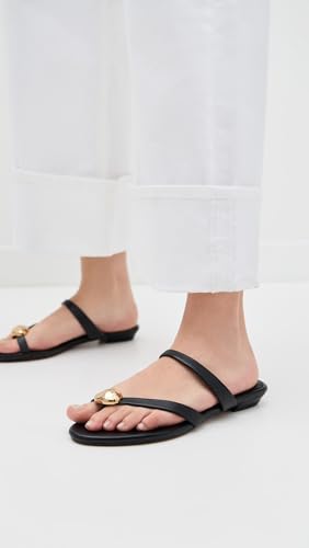 Madewell Women's The Mila Organic Hardware Thong Slide Sandals in Leather3