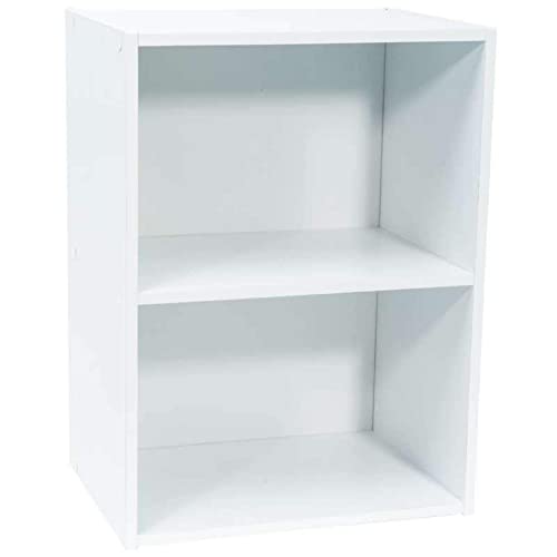 WerkaPro 9669 - Meuble de rangement - 54 x 40 x 29 cm - Blanc - 2 niches - Livré en Kit