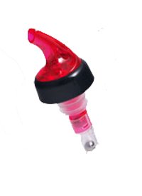 Liquor Pourers - Precision 3 Ball Measured - 1 ounce Red