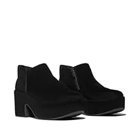 Fitflop Platfforms Heeled Short Suede Women's Black Boots