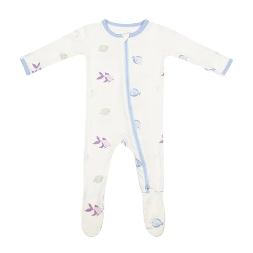 Image of Bamboo Little Soft Baby Footie Pajamas, Baby Clothes, Newborn Sleepers, 95% Viscose and 5% Spandex, 0-24 Months