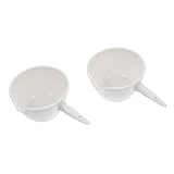 CIYODO Cápsula De Evaporación De Laboratorio Con Asa, Porcelana 50 Ml, Set De 2 Unidades, Recipiente Redondo Reutilizable Para Uso Escolar y Doméstico