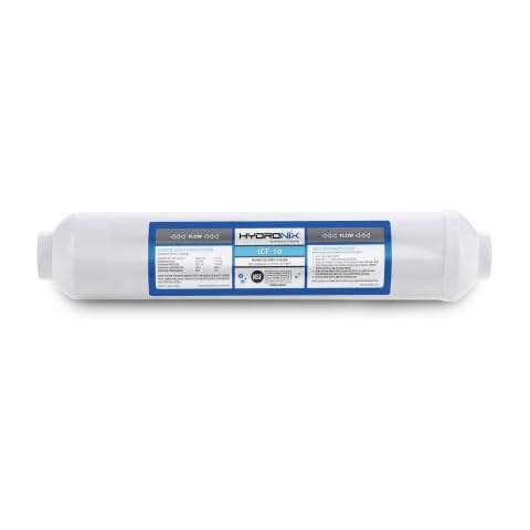 Hydronix ICF-10 RO Reverse Osmosis Post Polishing, Fridge and Ice Inline Coconut GAC Water Filter, 2000 Gal, 1/4" NPT Cover