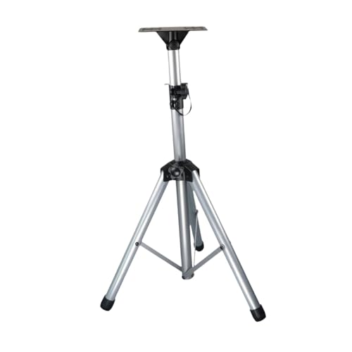 Harilla きん スピーカースタンド 金属製 高さ調節可能 27〜51インチ プロ仕様 使いやすい 頑丈 安定 耐久性の高いアクセサリー, 銀