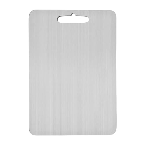 1/2 piezas Tabla de cortar de titanio - Tablas de Cortar de Metal de Doble Cara para Cocinas | Tabla de titanio para cortar frutas | Herramienta de cocina para carne, frutas, verduras y pan