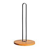 TONLEA Countertop Paper Towel Holder,Standing Wooden Paper Towel Rack, Kitchen Paper Towel Storage,...