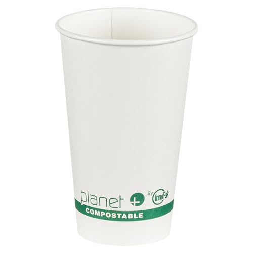 Planet+ 100% Compostable PLA Laminated Hot Cup, 16-Ounce, 1000-Count Case
