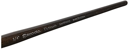 Image of Escoda Ultimo Series 1523 Artist Watercolor and Acrylic Paint Brush, Synthetic Squirrel, Flat Filbert, Size 3 /4 inch