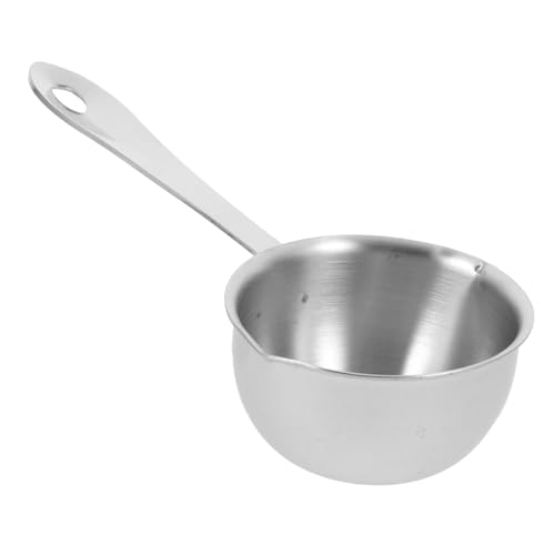 OKUMEYR Stainless Steel Mini Butter Warmer Pot for Cooking Spout for Baking Cooking