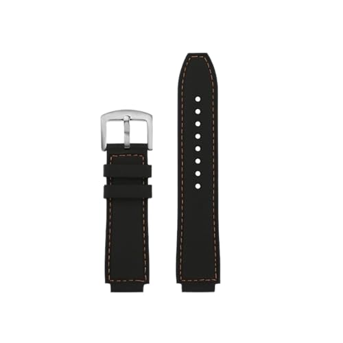 Casio Watch DW-H5600 DW H5600 AE1200 AE1300 AE1500 W-218H Ή VREHb`Xgbv o[ hEHb`oh uXbg 18mm(Orange line-silver)