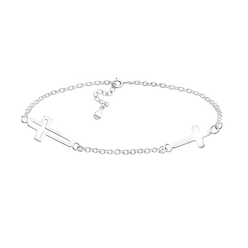 Sofia Milani Bracelet en Argent 925 Idée Cadeau Croix Femme