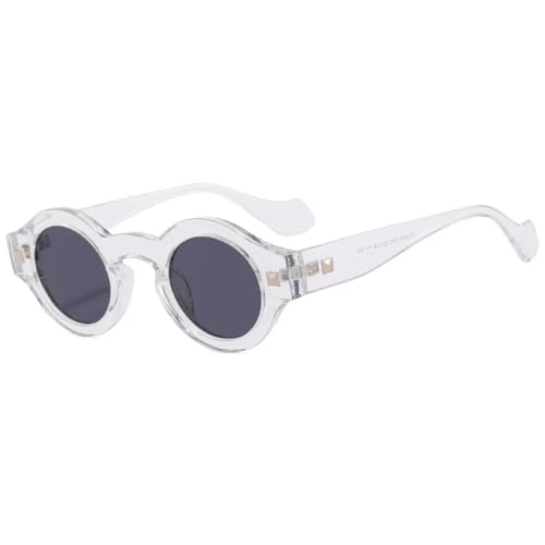 Lunettes Steampunk à protection UV400 de luxe et verres ronds clairs